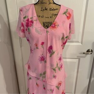 Studio I Pink Floral Dress Size 10
